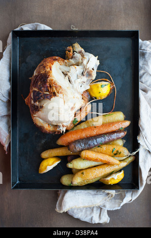 Poulet et légumes grillés Banque D'Images