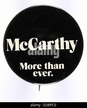 Campagne présidentielle américaine 1968 broche bouton pour le Minnesota Le sénateur Eugene McCarthy Banque D'Images