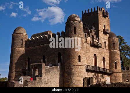 Le Château de Fasilidas, Fasil Ghebbi (Royal Enclosure) Gondar, Éthiopie Banque D'Images