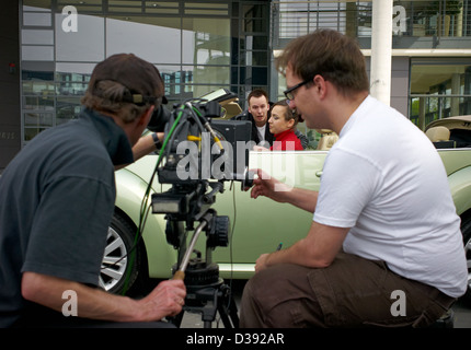 Berlin, Allemagne, Kameramaenner pendant le tournage d'un film d'étudiant Banque D'Images