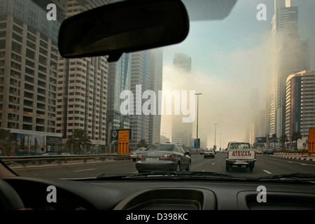 Emirat de Dubaï Émirats Cheikh Sayeed trafic routier Banque D'Images