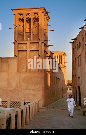 Emirat de Dubaï, Émirats arabes unis Bastakyia Heritage Village à Bur Banque D'Images