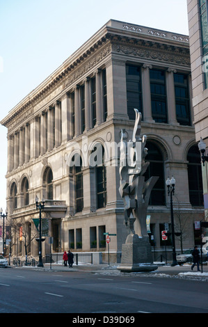 Centre culturel de Chicago, Chicago, Illinois. Entrée nord de Randolph Street. Banque D'Images