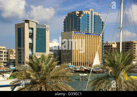 UUAE l'Émirat de Dubaï Creek et retour de Deira Bastakiya Banque D'Images