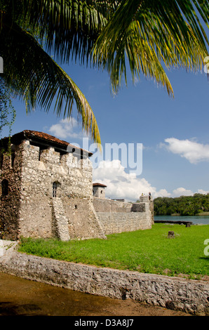 Rio Dulce, Guatemala, Castillo de San Felipe de Lara (aka Castillo de San Felipe). Banque D'Images