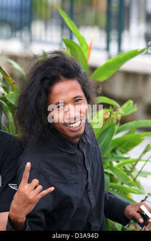 L'INDONÉSIE, Bali 22 Février 2008 : Portrait de jeunes hommes à Kuta 22 février 2008 à Bali. L'Indonésie Banque D'Images