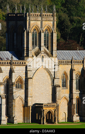 Une vue de l'abbaye de Milton Dorset Banque D'Images