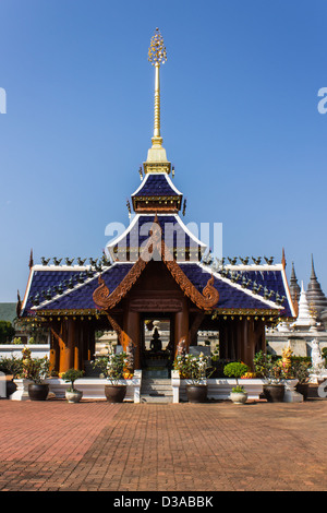 En 1973 Ubosot Wat,Chiangmai Thailand Banque D'Images