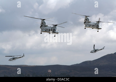 Au cours de la démonstration de puissance de l'air à l'Airshow Marine Corps Air Station Miramar, Californie Banque D'Images