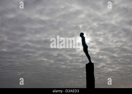 Voyage statue sur Victoria Pier , Hull - celui-ci a été volé par theifs en 2011 Banque D'Images