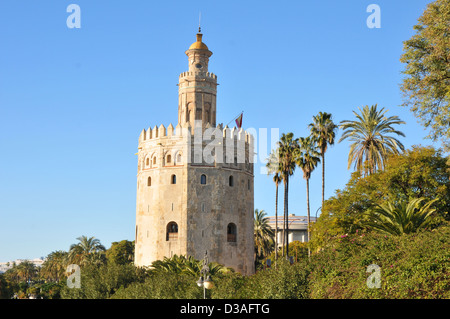 La Torre del Oro, Séville. Banque D'Images