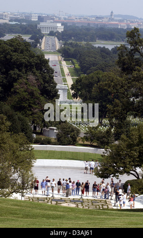 Flamme éternelle le président John F. Kennedy tombe Cimetière National d'Arlington Arlington en Virginie, JFK, Banque D'Images