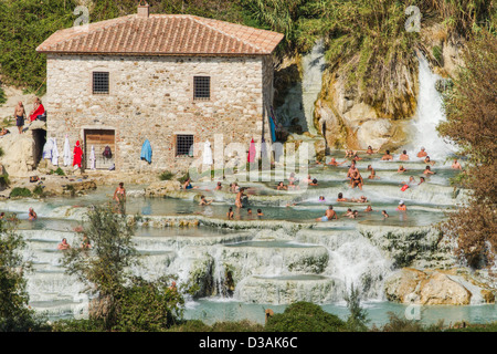 Cascate del Mulino (usine de Cascades), Saturnia, Toscane, Italie Banque D'Images