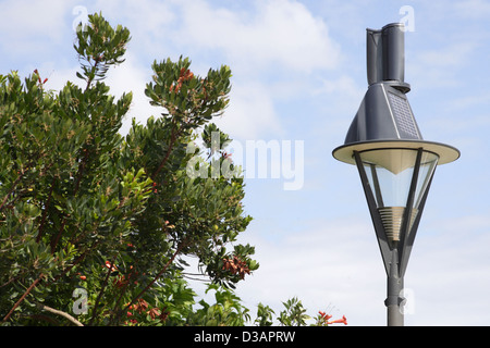 Le Cap Ferret, France, Kit hybride éolien Powered Street Light Banque D'Images