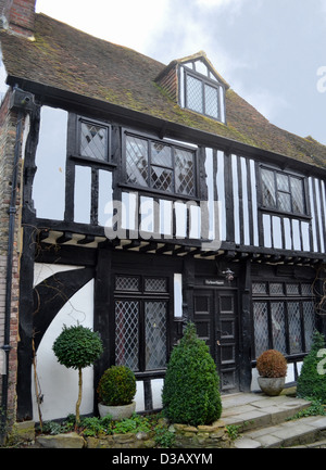 Maison médiévale sur Mermaid Street à Rye, East Sussex. L'adresse de la maison du 15ème siècle est, 'la maison d'en face" Banque D'Images