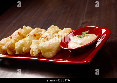 Fish & Chips.frit tempura japonais Banque D'Images