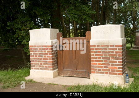 Sheffield Memorial Park sur la Somme, on se souvient de la bataille du 1er juillet 1916 dans la Première Guerre mondiale Banque D'Images