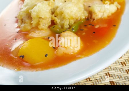 La cuisine japonaise de légumes tempura de fruits de mer . Banque D'Images