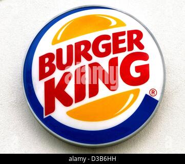 (Afp) - Le logo de la chaîne de restauration rapide Burger King, illustrée à Kiev, Ukraine, 23 août 2002. Banque D'Images