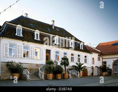 (Afp) - Un document non daté montre Wachenheim Castle, le siège de la cave Sektkellerei Schloss Wachenheim, dans la région de Wachenheim, ouest de l'Allemagne. L'entreprise qui produit des vins d'étincelles, a annoncé un chiffre d'affaires record avec 381 millions d'euros au cours de l'exercice 2001-2002. Banque D'Images