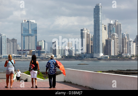 Front de Casco Viejo, Panama, Panama, Skyline Banque D'Images