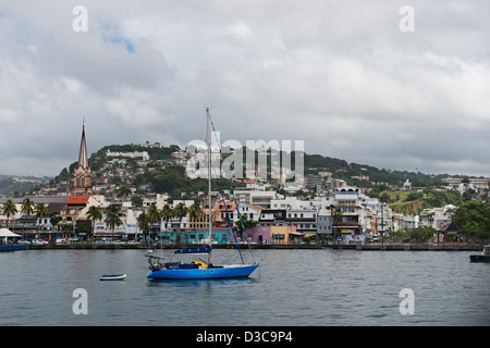 Fort de France vue d'un bateau, Martinique, Petites Antilles, mer des Caraïbes, France Banque D'Images