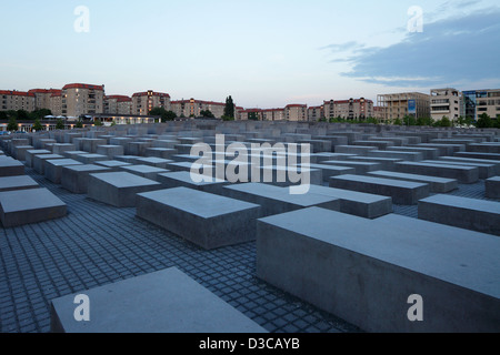 Berlin, Allemagne, Mémorial pour les Juifs assassinés d'Europe et les bâtiments environnants Banque D'Images