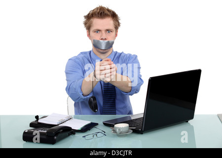 Homme d'être détenue dans le bureau Banque D'Images