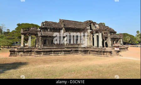 Bâtiment de la bibliothèque de la wat d'Angkor - Siem Reap, Cambodge Banque D'Images