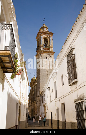 L'église Santo Domingo de Guzmán Bornos villages blancs Sierra de Cádiz andalousie espagne Banque D'Images