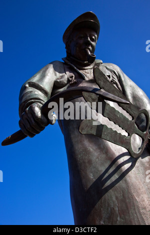 Maasholm, l'Allemagne, la figure de bronze de Peter eel Banque D'Images