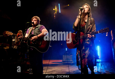 16 septembre 2012 - des monstres et des hommes, d'indie/folk pop de l'Islande, effectue au Teatro dell'Arte, Milan, Italie Banque D'Images