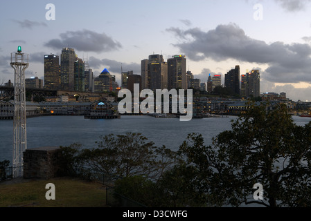 Sydney, Australie, Sydney skyline le point de vue de mcmahon Banque D'Images