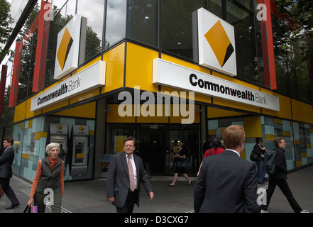 Melbourne, Australie, une filiale de la Commonwealth Bank Banque D'Images