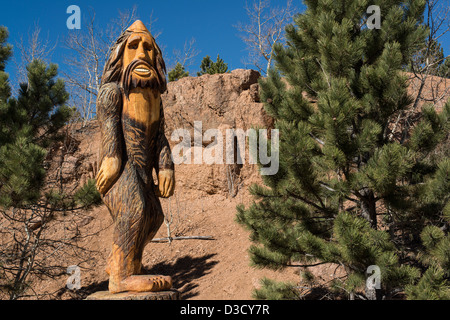 Statue de Bigfoot à Pike National Forest, Colorado, USA Banque D'Images