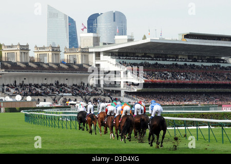 Paris, France, les courses de chevaux à l'hippodrome Longchamp Banque D'Images