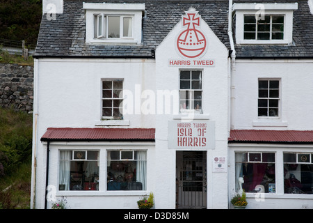 Boutique Harris Tweed à Tarbert sur l'île de Harris, Scotland Banque D'Images