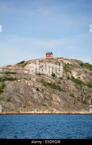 Stenungsund, Suède, une petite maison sur l'île pilote Schaer Banque D'Images