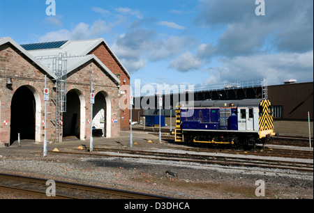 08 classe,locotracteur,08308,inverness caledonian sleeper, livery carriage works,faire,l'Ecosse Banque D'Images