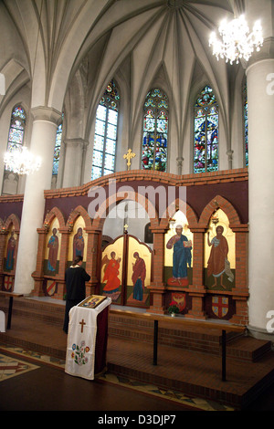 Dortmund, Allemagne, Serbian-Russian-bulgare vêpres à l'église Saint Luc Banque D'Images