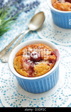 Clafoutis aux cerises Banque D'Images