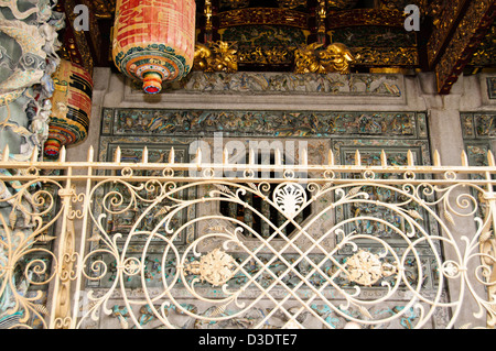 Khoo Kongsi Leong San Tong maison ancestrale chinoise,Maison de famille du clan,appartements adjacents et entrée privée, George Town, Penang Banque D'Images