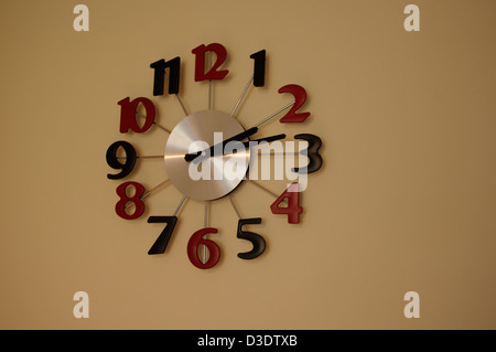 Horloge murale cuisine Banque D'Images