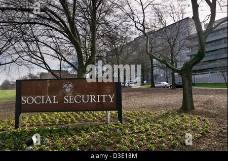 Siège de l'Administration de la sécurité sociale, Woodlawn, Maryland, Baltimore Comté Banque D'Images