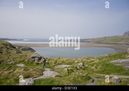 Plage à Glencolmcille, Co Donegal Banque D'Images