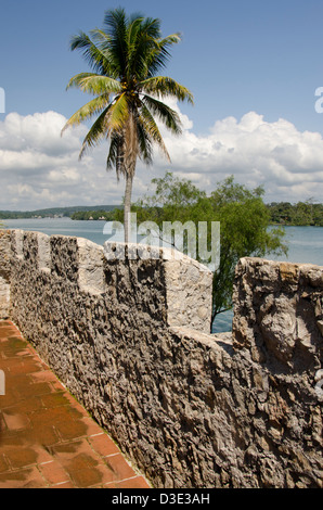 Rio Dulce, Guatemala, Castillo de San Felipe de Lara (aka Castillo de San Felipe). Banque D'Images