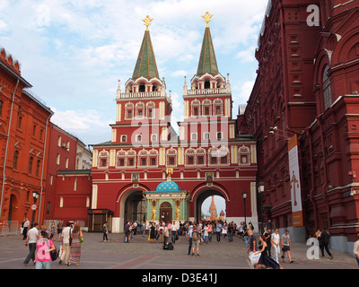 La Résurrection (ibérique) et la chapelle de la Porte ibérique à la place Rouge à Moscou, Russie Banque D'Images