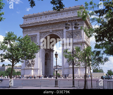 L'Arc de Triomphe, Place Charles de Gaulle, Paris, Île-de-France, France Banque D'Images