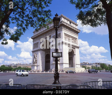 L'Arc de Triomphe, Place Charles de Gaulle, Paris, Île-de-France, France Banque D'Images