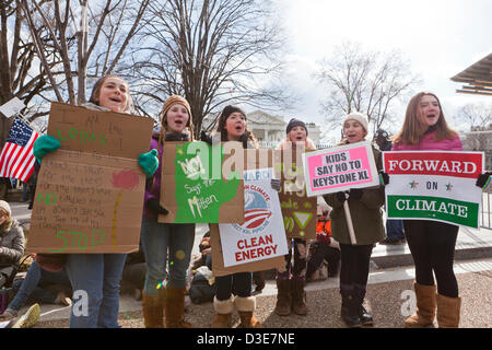 Les militants protestent contre les changements climatiques - Washington, DC USA Banque D'Images